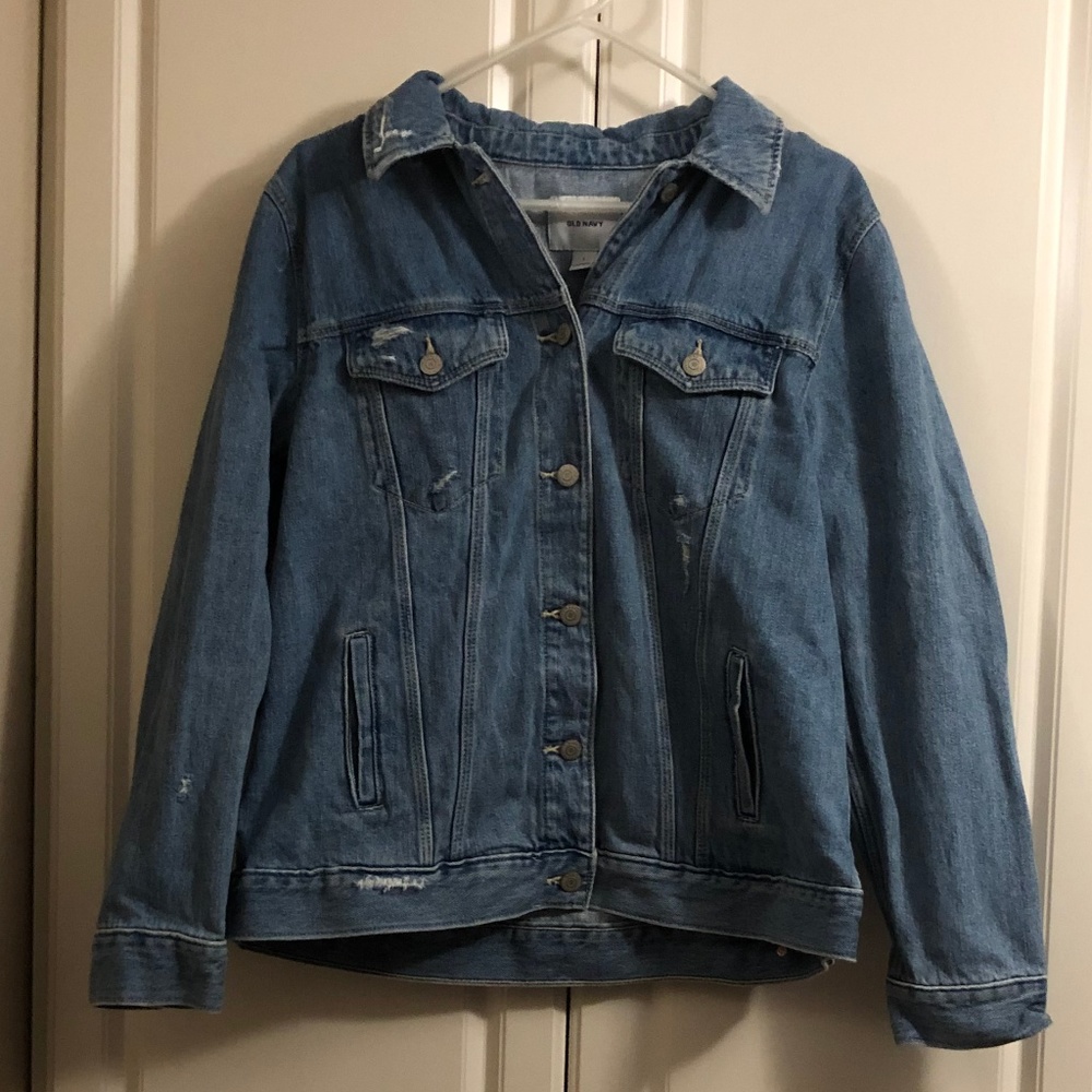 Old Navy Distressed Boyfriend Denim Jacket